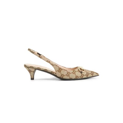 GUCCI WOMEN'S SLINGBACK PUMP WITH HORSEBIT 782627